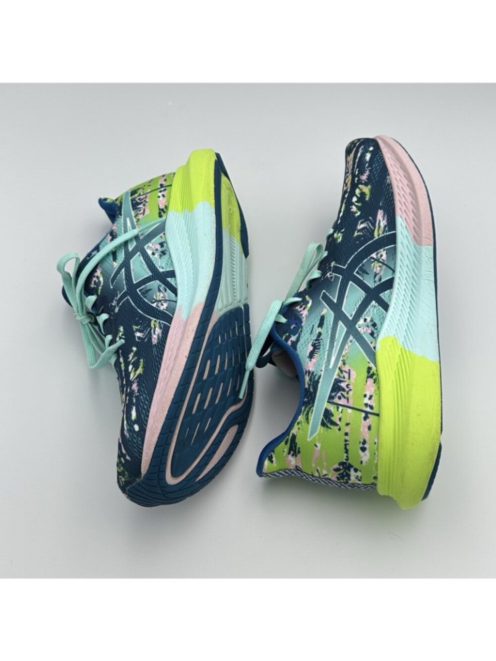 ASICS Noosa TRI 14 Running Sneakers Women's Size 9 Green Athletic Shoes 1012B208 - Picture 7 of 10